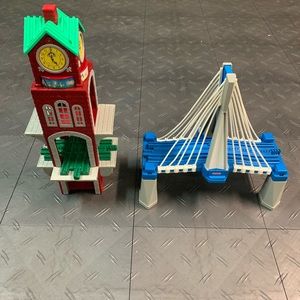Geo Trax clock tower and bridge